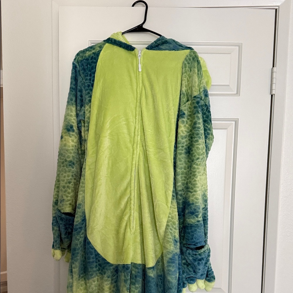 Vibrant Blue and Green Dinosaur Onesie - Picture 3 of 6